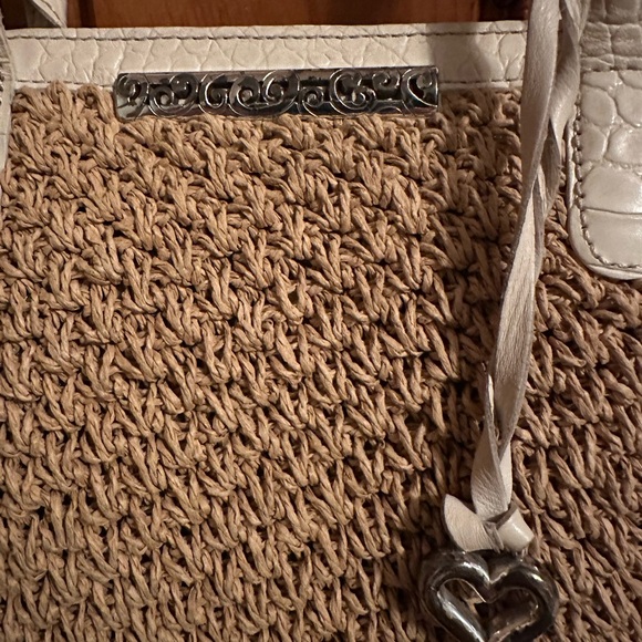 Brighton Tan and Cream Woven Tote - Picture 2 of 10